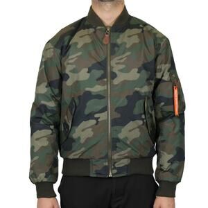 Spire By Galaxy Men's Camouflage Winter Heavyweight Flight Bomber Jacket Size L